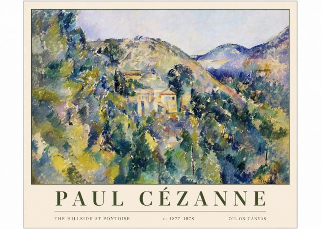 Paul Cézanne The Hillside at Pontoise No4 - Plakát