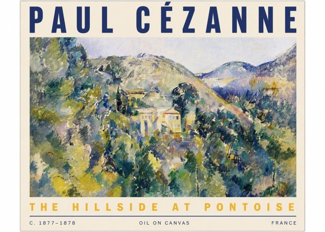 Paul Cézanne The Hillside at Pontoise No5 - Plakát