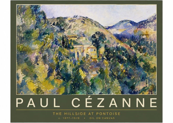 Paul Cézanne The Hillside at Pontoise No6 - Plakát