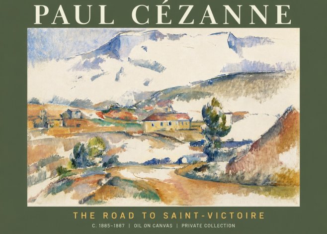 Paul Cézanne The Road to Saint-victoire No2 - Plakát