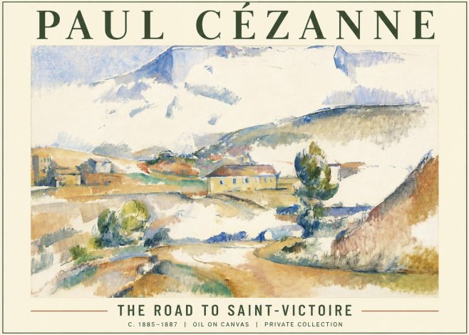 Paul Cézanne The Road to Saint-victoire No5 - Plakát