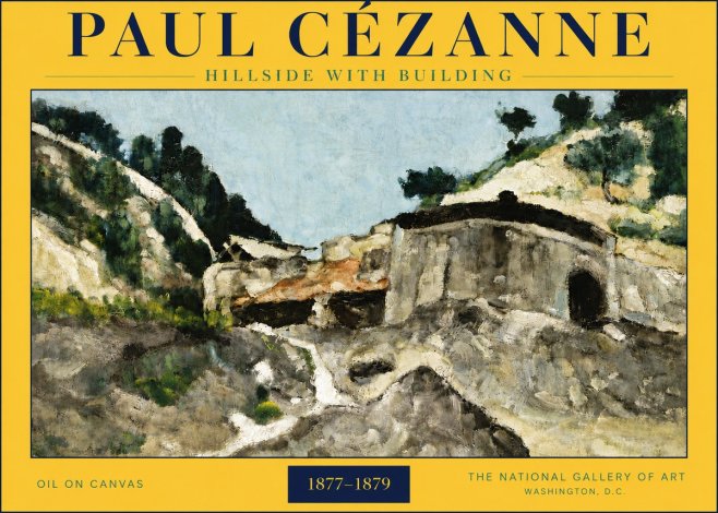 Paul Cézanne Hillside with Building No6 - Plakát