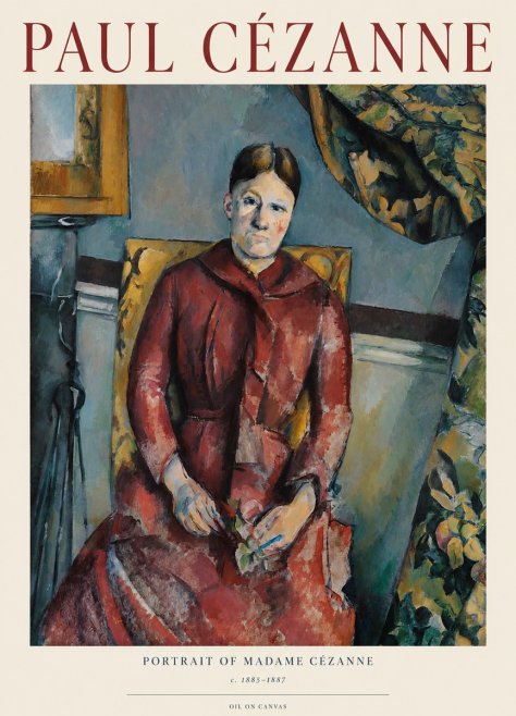 Paul Cézanne Portrait of Madame Cézanne II No1 - Plakát