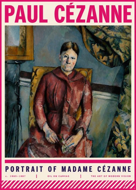 Paul Cézanne Portrait of Madame Cézanne II No4 - Plakát