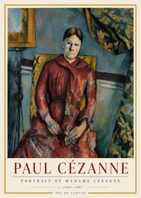 Paul Cézanne Portrait of Madame Cézanne II No6 - Plakát