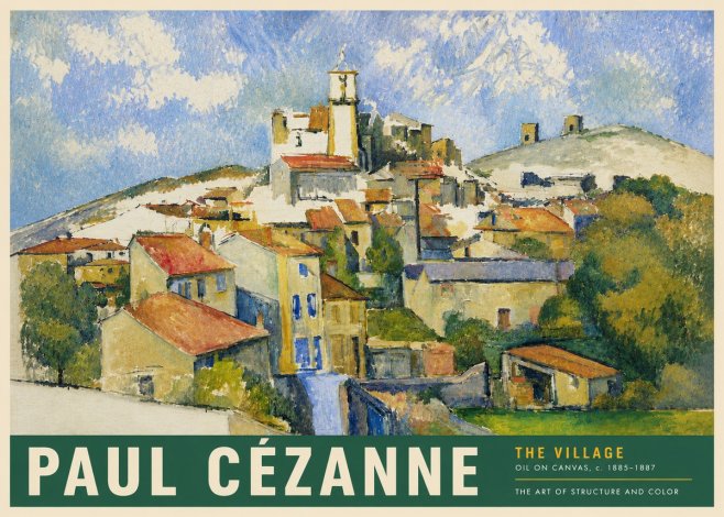 Paul Cézanne The Village III No3 - Plakát