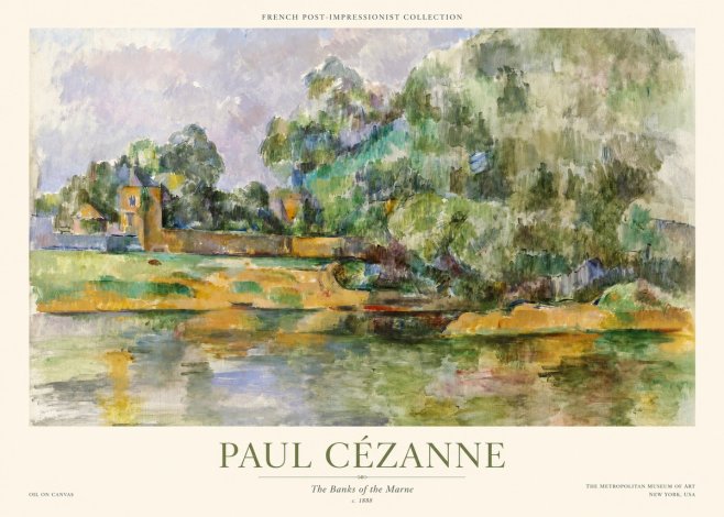 Paul Cézanne The Banks of the Marne No1 - Plakát