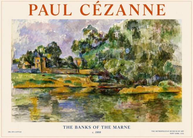 Paul Cézanne The Banks of the Marne No3 - Plakát