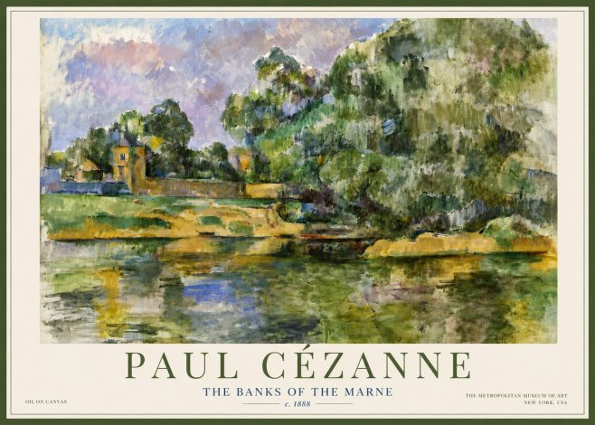 Paul Cézanne The Banks of the Marne No4 - Plakát