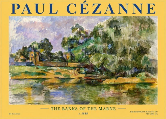Paul Cézanne The Banks of the Marne No6 - Plakát