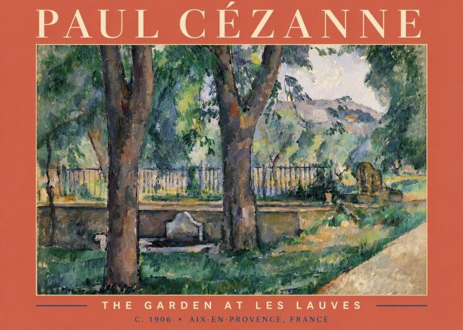 Paul Cézanne The Garden at Les Lauves No4 - Plakát