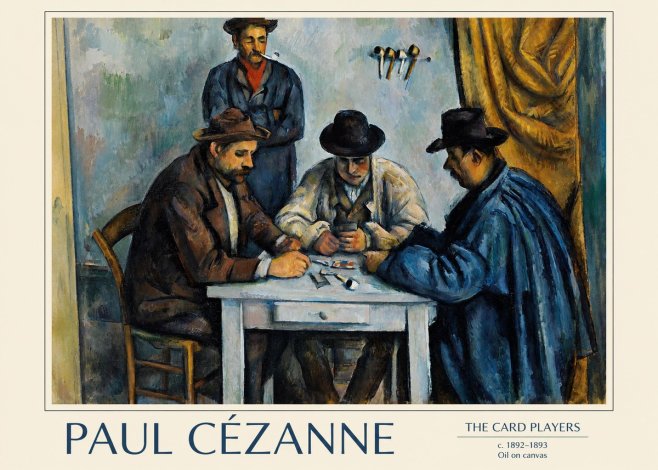 Paul Cézanne The Card Players II No1 - Plakát
