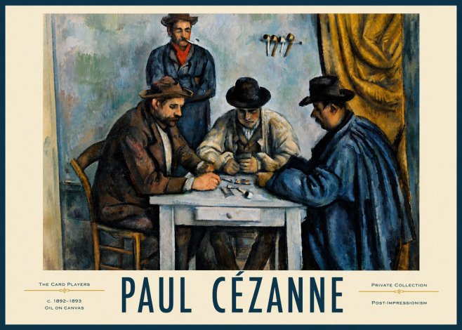 Paul Cézanne The Card Players II No3 - Plakát