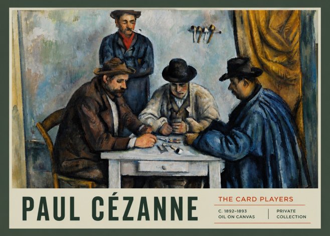 Paul Cézanne The Card Players II No4 - Plakát