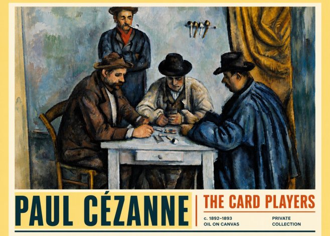 Paul Cézanne The Card Players II No6 - Plakát