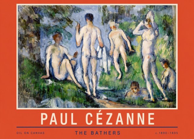 Paul Cézanne The Bathers No2 - Plakát