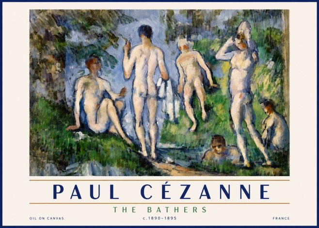 Paul Cézanne The Bathers No5 - Plakát