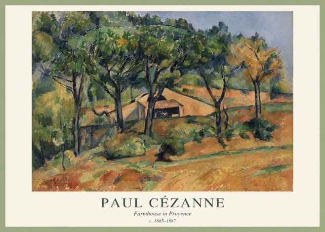 Paul Cézanne Farmhouse in Provence No1 - Plakát