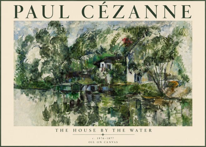 Paul Cézanne The House by the Water No5 - Plakát