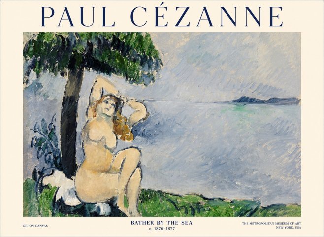 Paul Cézanne Bather by the Sea No1 - Plakát