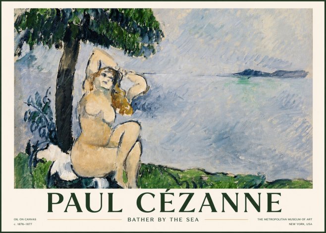 Paul Cézanne Bather by the Sea No4 - Plakát