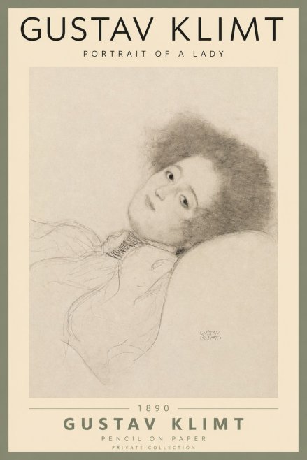 Klimt Portrait of a Lady No2 - Plakát