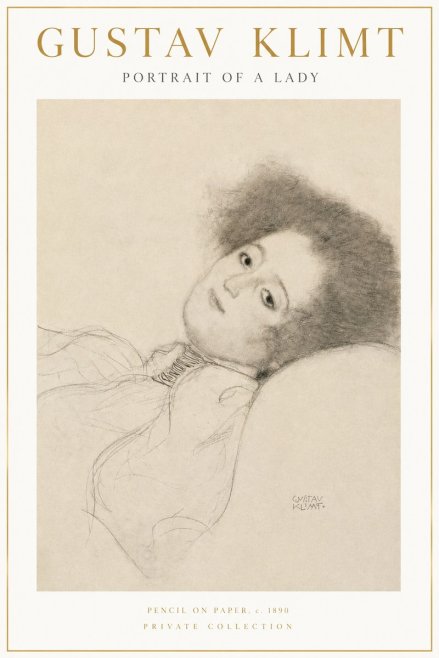 Klimt Portrait of a Lady No3 - Plakát