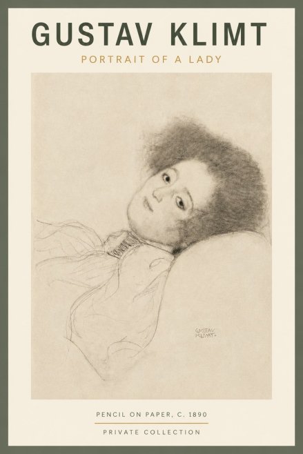 Klimt Portrait of a Lady No4 - Plakát