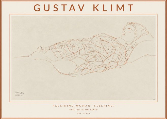 Klimt Reclining Woman (Sleeping) I No2 - Plakát