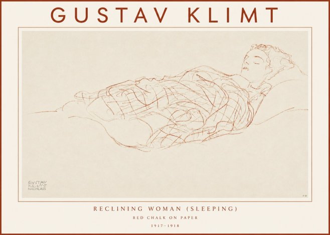 Klimt Reclining Woman (Sleeping) I No3 - Plakát