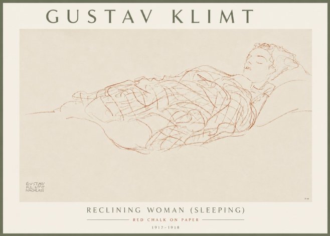 Klimt Reclining Woman (Sleeping) I No6 - Plakát