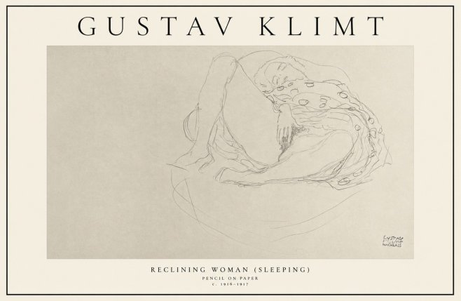 Klimt Reclining Woman (Sleeping) II No1 - Plakát