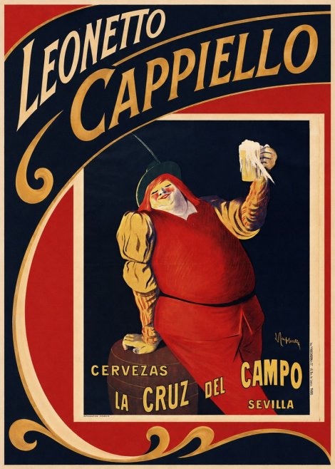 Leonetto Cappiello Cervezas La Cruz Del Campo No2 - Plakát