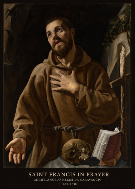 Michelangelo Merisi da Caravaggio Saint Francis in Prayer I No6 - Plakát
