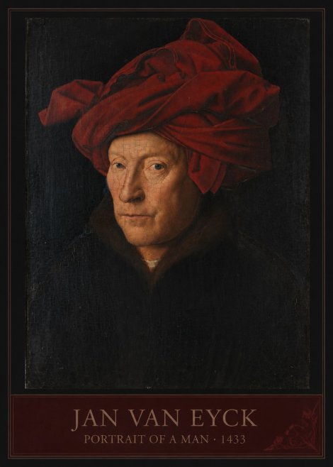 Jan van Eyck Portrait of a Man II No3 - Plakát