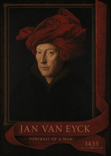 Jan van Eyck Portrait of a Man II No4 - Plakát