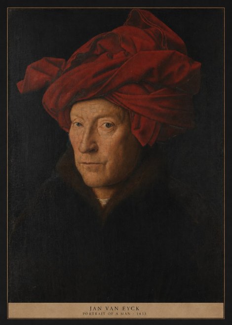 Jan van Eyck Portrait of a Man II No5 - Plakát