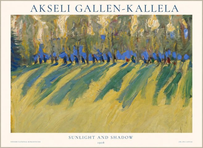 Akseli Gallen-Kallela Sunlit Field and Trees No2 - Plakát