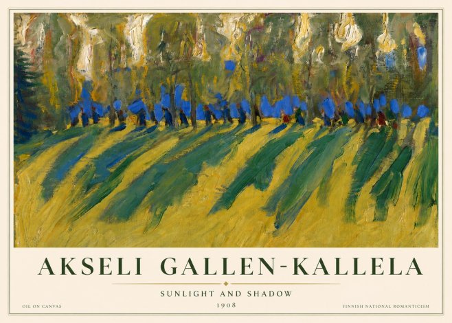 Akseli Gallen-Kallela Sunlit Field and Trees No4 - Plakát