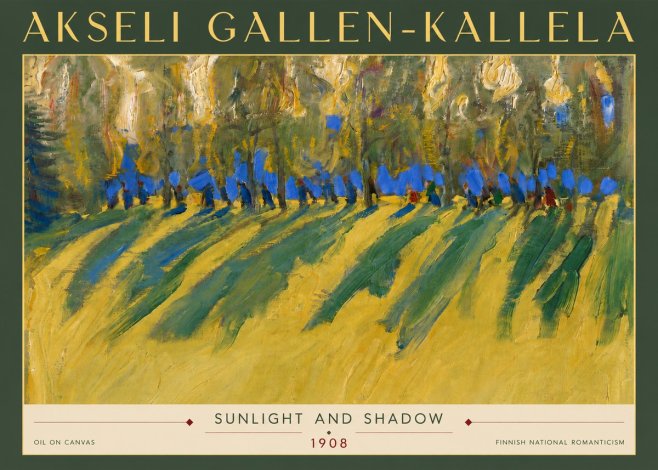 Akseli Gallen-Kallela Sunlit Field and Trees No6 - Plakát