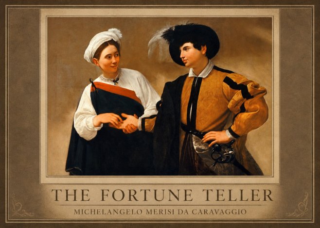 Michelangelo Merisi da Caravaggio The Fortune Teller I No1 - Plakát