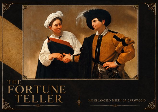 Michelangelo Merisi da Caravaggio The Fortune Teller I No2 - Plakát
