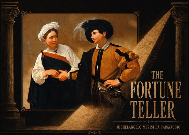 Michelangelo Merisi da Caravaggio The Fortune Teller I No6 - Plakát
