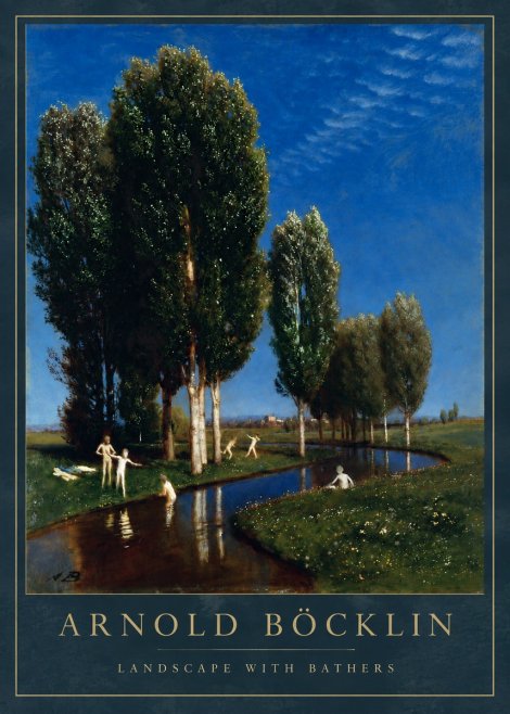 Arnold Böcklin Landscape with Bathers No3 - Plakát