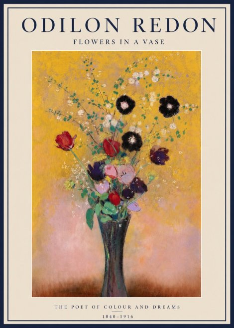 Odilon Redon Flowers in a Vase IV No2 - Plakát