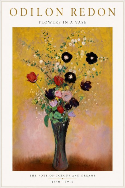 Odilon Redon Flowers in a Vase IV No5 - Plakát