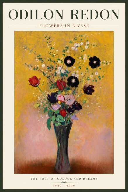 Odilon Redon Flowers in a Vase IV No6 - Plakát