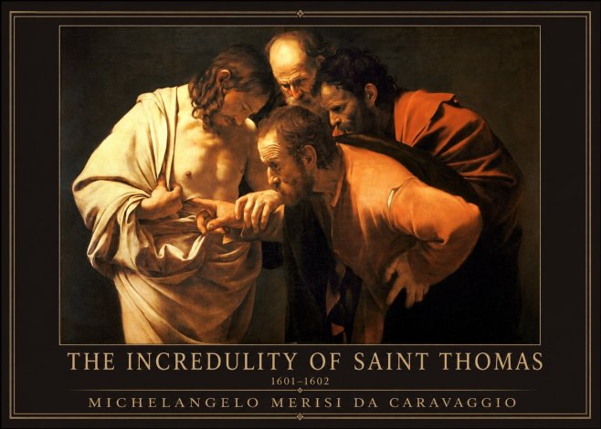 Michelangelo Merisi da Caravaggio The Incredulity of Saint Thomas II No4 - Plakát