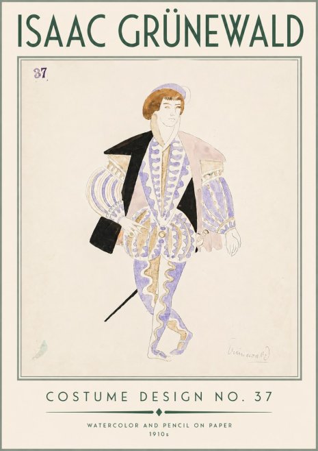 Isaac Grünewald Costume Design No. 37 No3 - Plakát