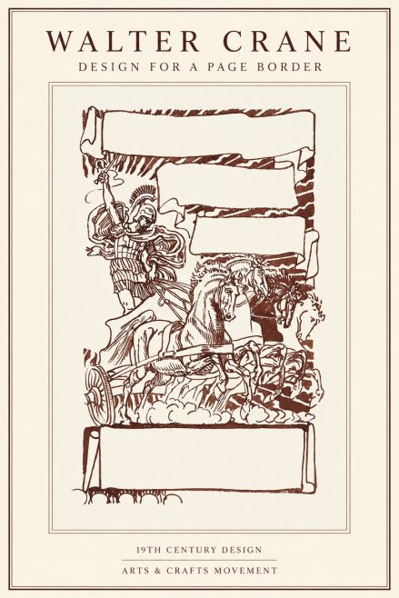Walter Crane Design for a Page Border No1 - Plakát